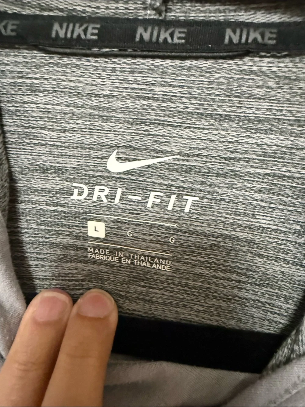 Nike‎ Grey Dri-FIT Performance Pullover
